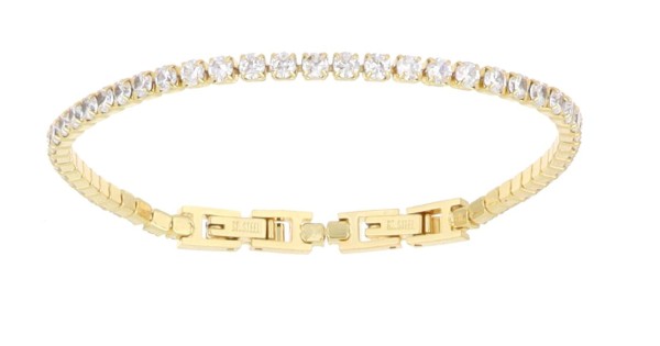 Aloha Bracciale Cuore Rosso Cristalli Acciaio modello tennis Regalo